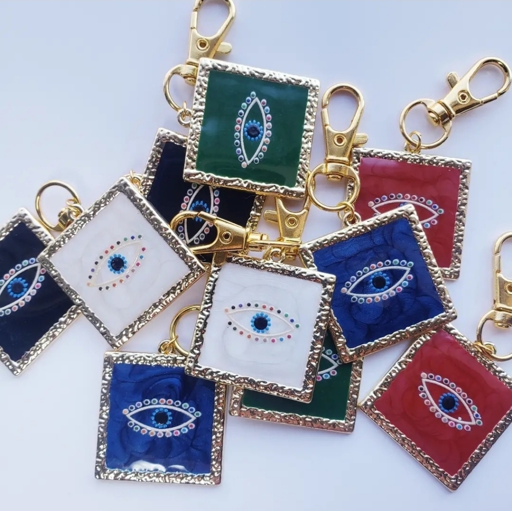 Evil eye keychain